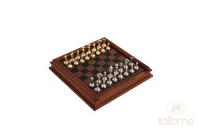 Buy Vintage Chess Set With Resin Board and Metal Pieces / Ajedrez