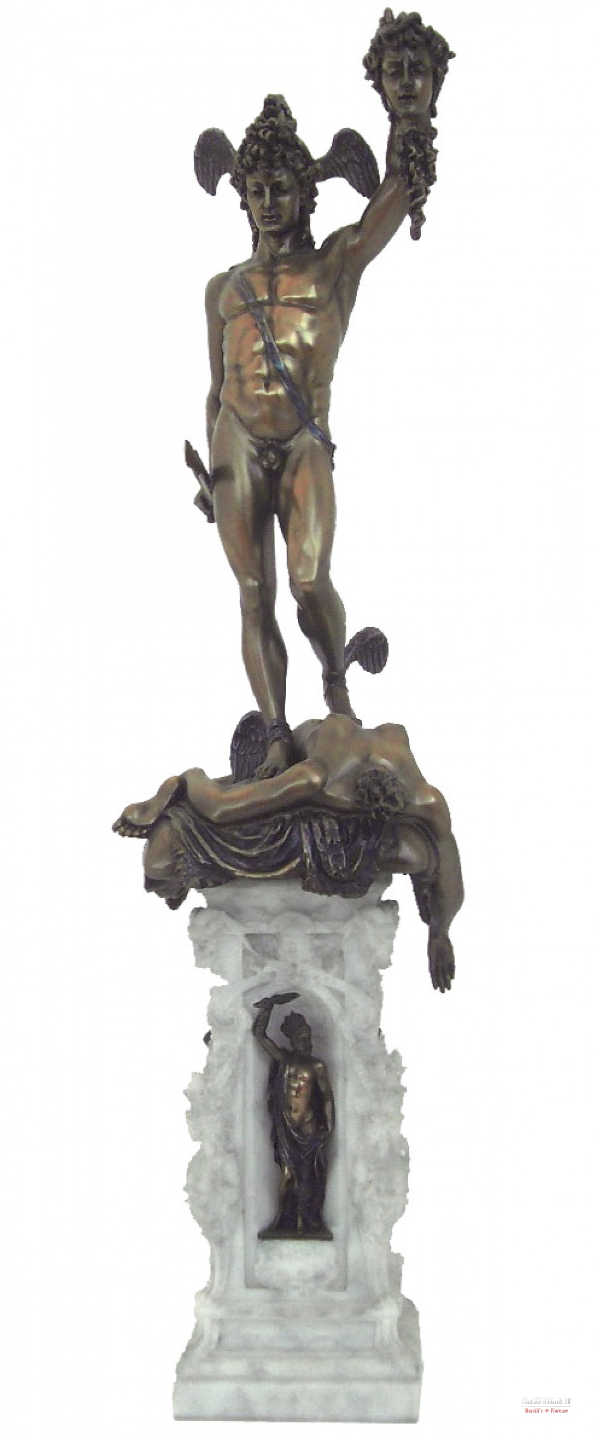Statuina PERSEO CON LA TESTA DI MEDUSA By Benvenuto Cellini (misura grande)