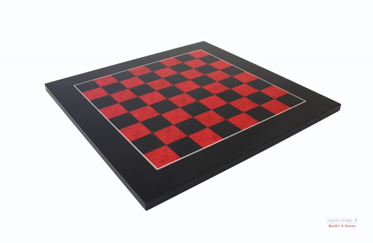 Red Lava Maple Wood Chess Board (With Border)