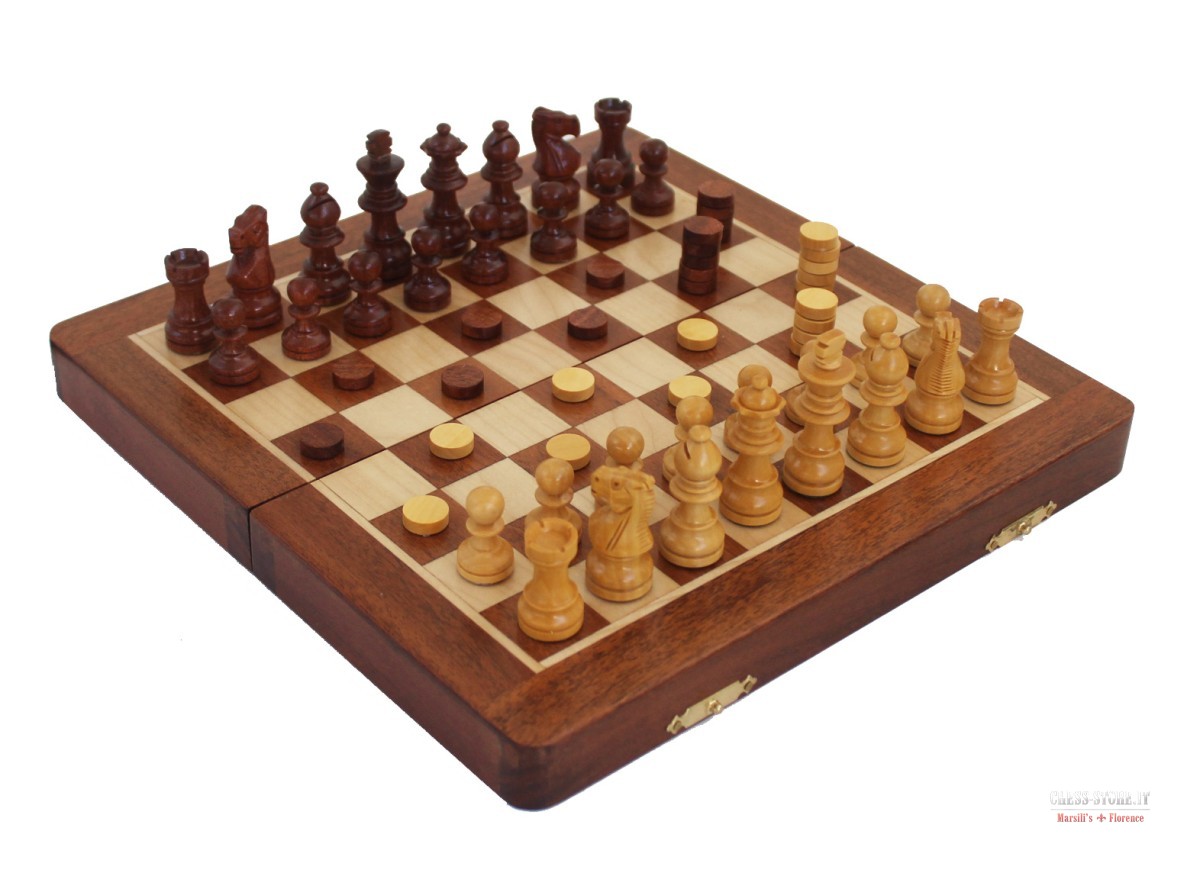 StonKraft Set Scacchi In Legno Magnetico Con Cassetto - Scacchiera 30,5 Cm, Pezzi Staunton Intagliati A Mano