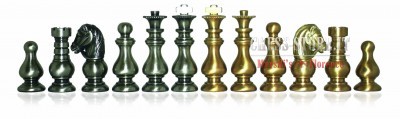 Brass chess set