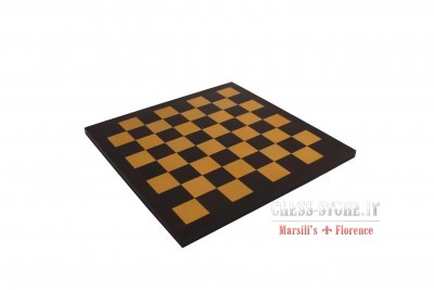 Wooden chess pieces and leather chessboard