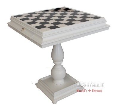 21th Century Italian Table, Chess Board with Chess Game