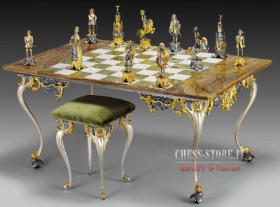 Bello Collezioni - Mancini 24K Gold/Silver Plated Luxury Chess Set