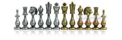 Metal chess set