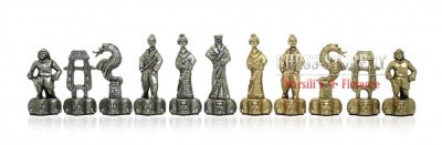 Metal chess set