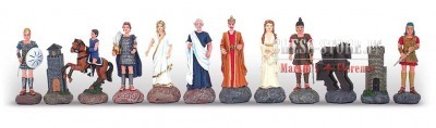 CHESS PIECES MADE IN PAINTED PEWTER online