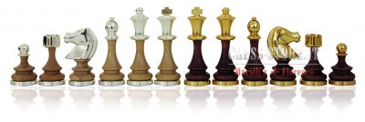 CHESS PIECES MADE IN GOLD-SILVER PLATED SOLID BRASS AND WOOD online